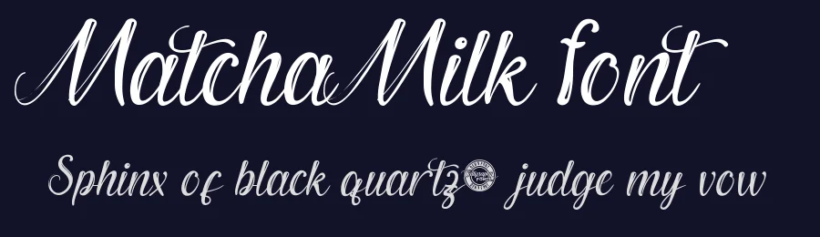 Matcha Milk Font by CalligraphyFonts.net — Script Handwritten Font — thumbnail 2