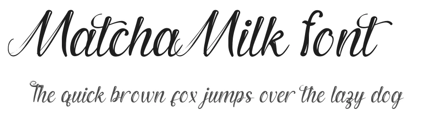 Matcha Milk Font by CalligraphyFonts.net — Script Handwritten Font