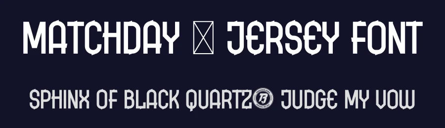 Matchday | Jersey Font by Studio TRQ — Display Font — thumbnail 2
