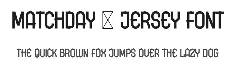 Matchday | Jersey Font by Studio TRQ — Display Font