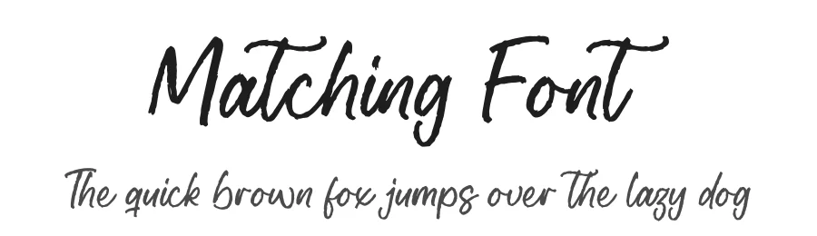 Matching Font by letterfabric — Script Handwritten Font
