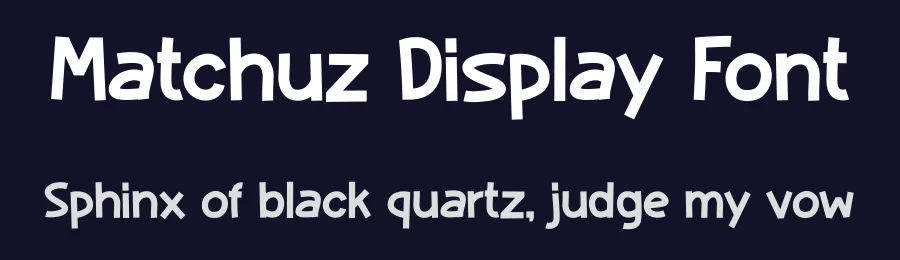 Matchuz Display Font by Aivos Dreams — Display Font — thumbnail 2