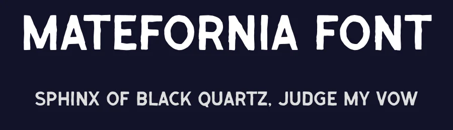 Matefornia Font by skewedstd — Sans Serif Font — thumbnail 2