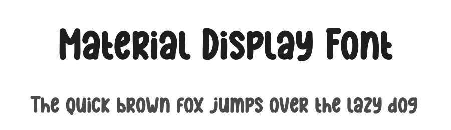 Material Display Font by creativeletter — Display Font