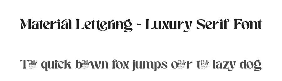 Material Lettering – Luxury Serif Font by 177Studio — Display Font
