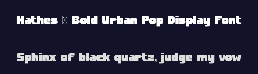 Mathes – Bold Urban Pop Display Font by Rautan — Display Font — thumbnail 2