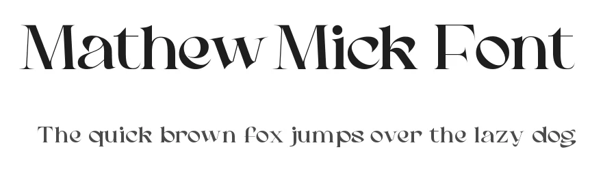 Mathew Mick Font by RaisProject — Display Font