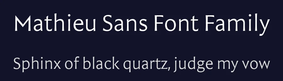 Mathieu Sans Font Family by Mateusz Machalski — Sans Serif Font — thumbnail 2
