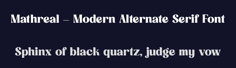 Mathreal – Modern Alternate Serif Font by timelesstype.co — Display Font — thumbnail 2