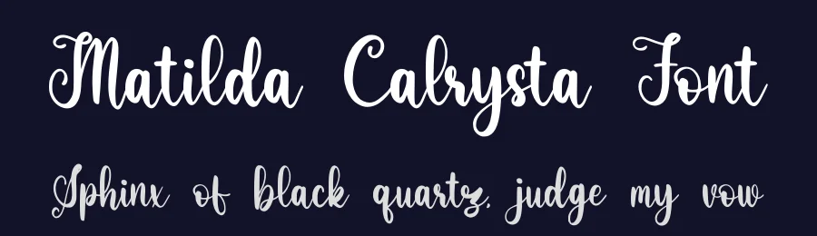 Matilda Calrysta Font by qwrtype — Script Handwritten Font — thumbnail 2