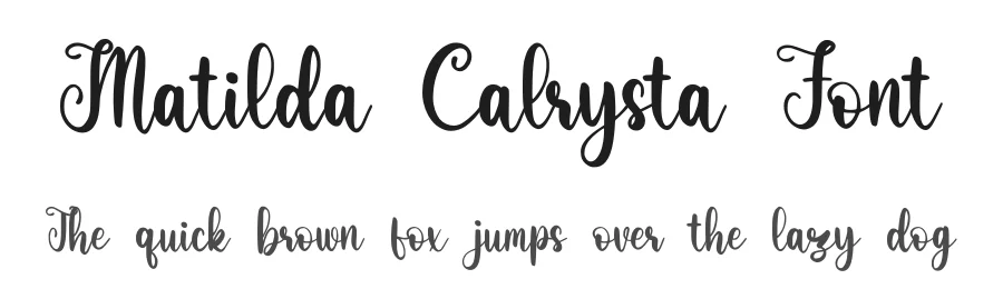 Matilda Calrysta Font by qwrtype — Script Handwritten Font