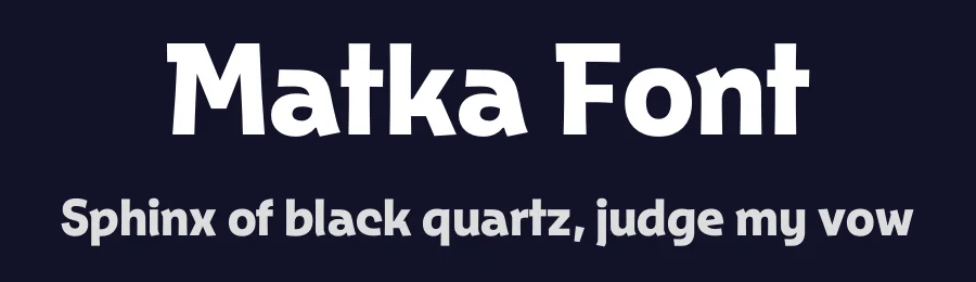 Matka Font by East of Rome — Sans Serif Font — thumbnail 2