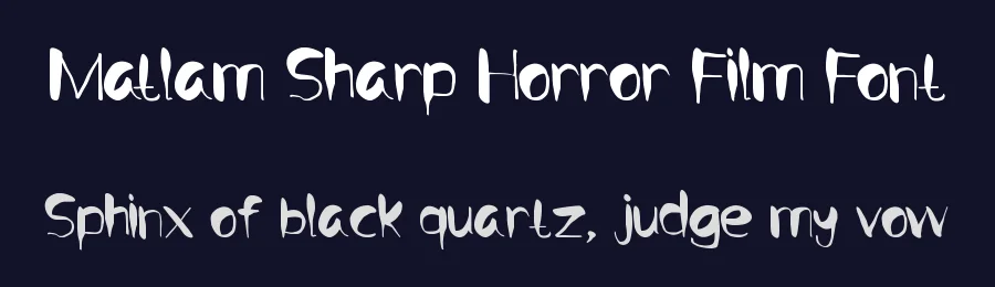Matlam Sharp Horror Film Font by RYUTYPE — Display Font — thumbnail 2