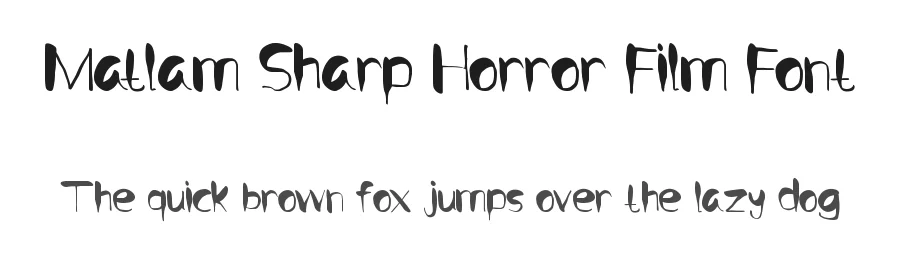 Matlam Sharp Horror Film Font by RYUTYPE — Display Font