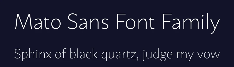 Mato Sans Font Family by Picador — Sans Serif Font — thumbnail 2