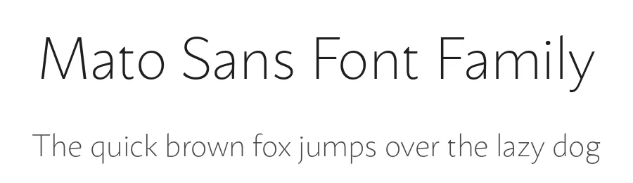 Mato Sans Font Family by Picador — Sans Serif Font