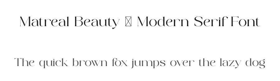 Matreal Beauty – Modern Serif Font by SURATMI — Decorative Font