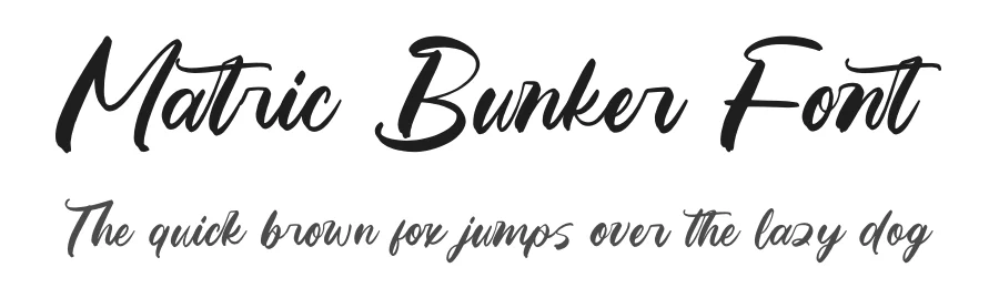 Matric Bunker Font by letterenastudios — Script Handwritten Font