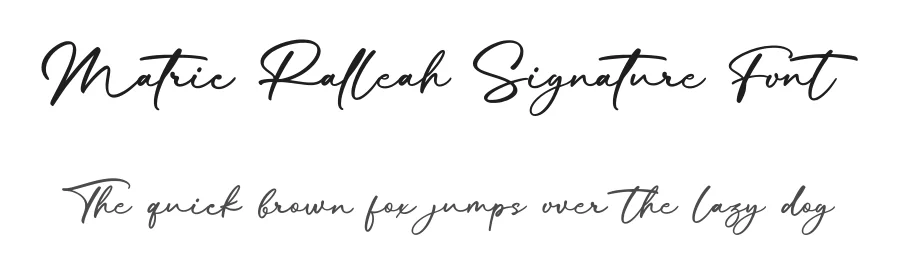 Matric Ralleah Signature Font by Basnistudio — Decorative Font