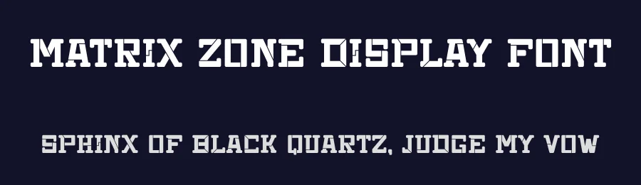 Matrix Zone Display Font by Tokokoo Studio — Display Font — thumbnail 2