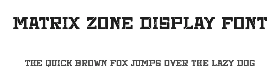 Matrix Zone Display Font by Tokokoo Studio — Display Font