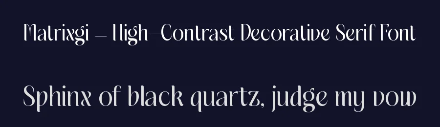 Matrixgi – High-Contrast Decorative Serif Font by timelesstype.co — Decorative Font — thumbnail 2