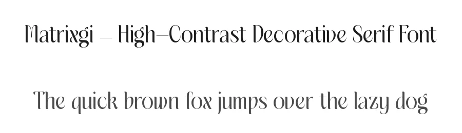 Matrixgi – High-Contrast Decorative Serif Font by timelesstype.co — Decorative Font