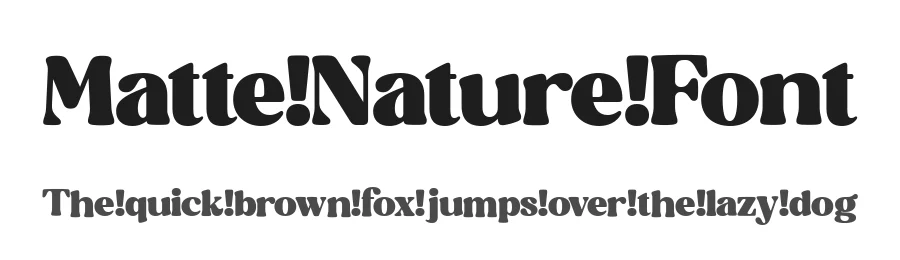 Matte Nature Font by Taboja Std — Display Font