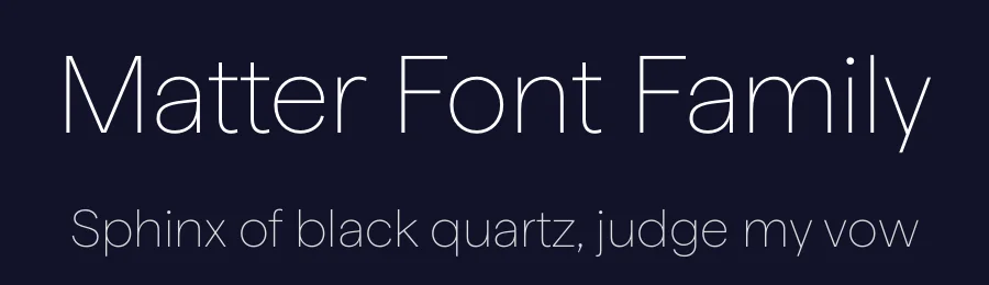 Matter Font Family by Martin Vácha — Sans Serif Font — thumbnail 2