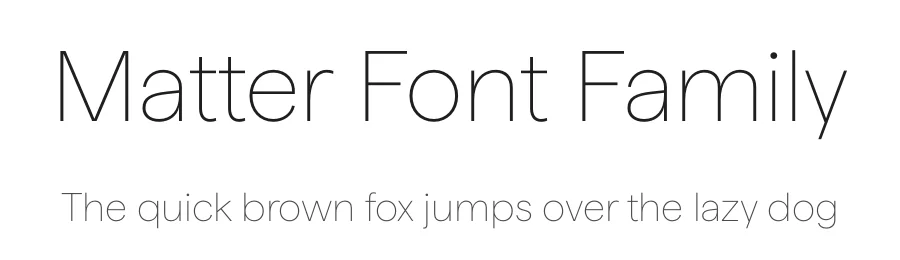 Matter Font Family by Martin Vácha — Sans Serif Font