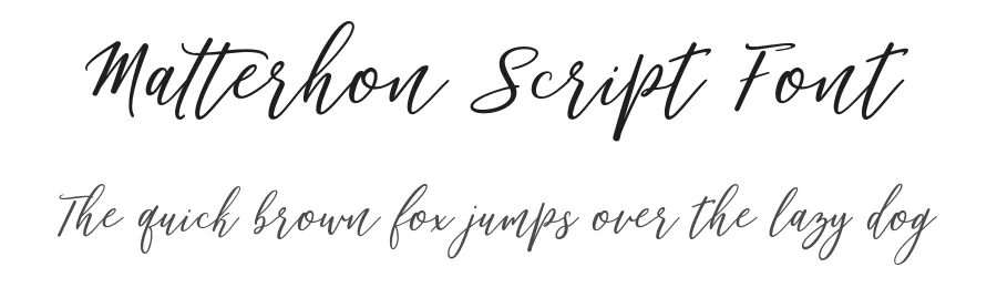 Matterhon Script Font by Areatype — Script Handwritten Font