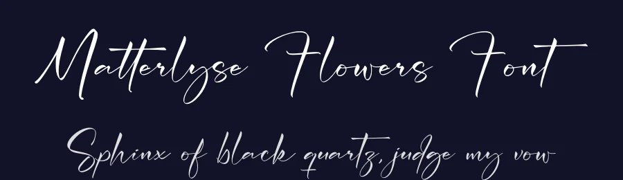 Matterlyse Flowers Font by letterfabric — Script Handwritten Font — thumbnail 2