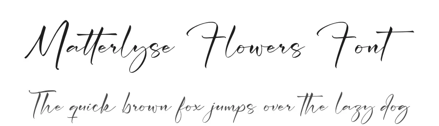 Matterlyse Flowers Font by letterfabric — Script Handwritten Font