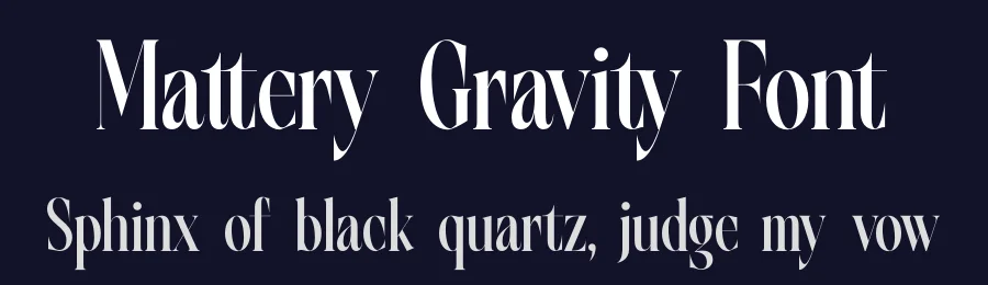 Mattery Gravity Font by timelesstype.co — Display Font — thumbnail 2