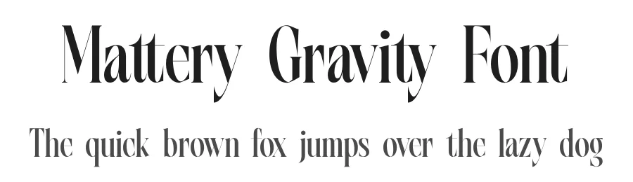 Mattery Gravity Font by timelesstype.co — Display Font