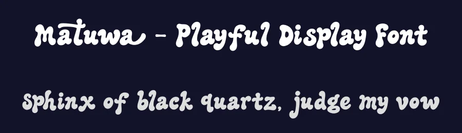 Matuwa — Playful Display Font by majelis art — Display Font — thumbnail 2