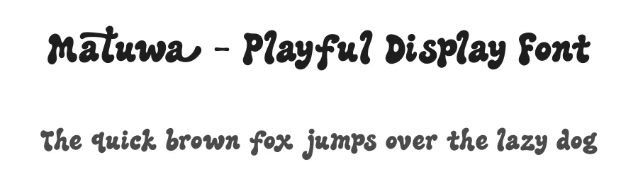 Matuwa — Playful Display Font by majelis art — Display Font