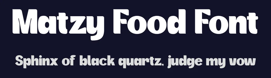 Matzy Food Font by Nirmana Visual — Sans Serif Font — thumbnail 2