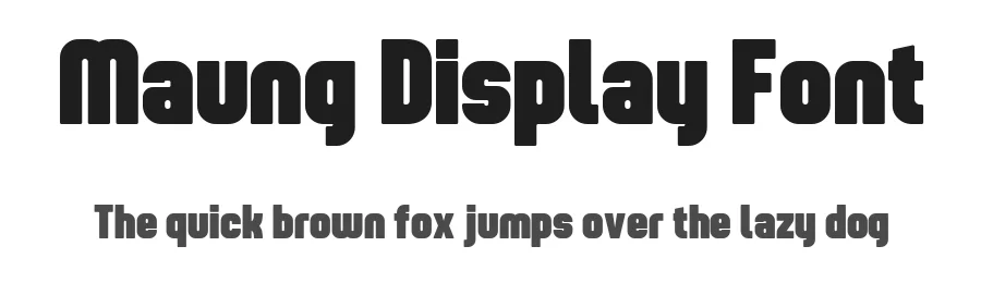 Maung Display Font by Nico Muslib — Display Font