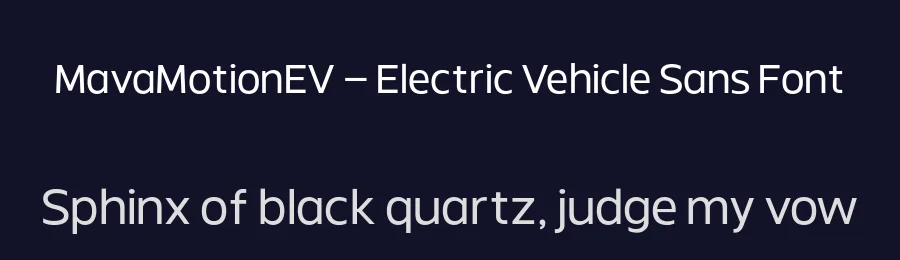 MavaMotionEV – Electric Vehicle Sans Font by productype — Sans Serif Font — thumbnail 2