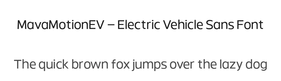 MavaMotionEV – Electric Vehicle Sans Font by productype — Sans Serif Font