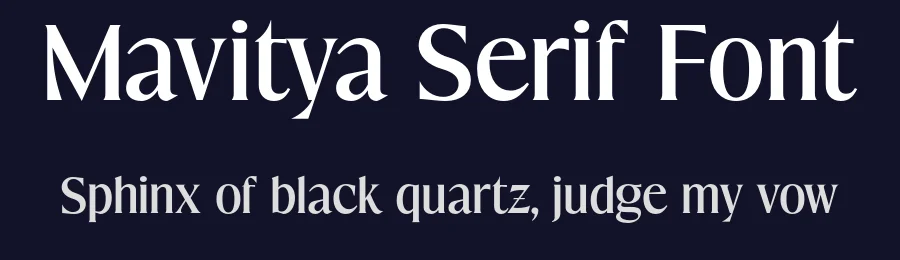 Mavitya Serif Font by Doratypefoundry — Serif Font — thumbnail 2