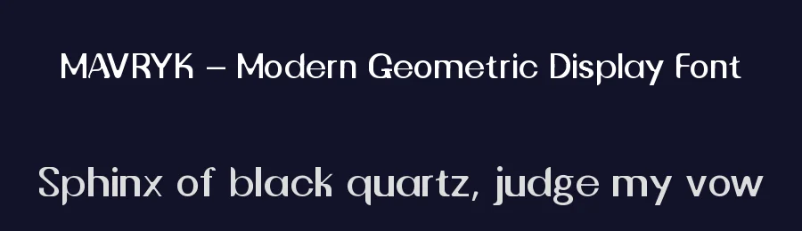 MAVRYK – Modern Geometric Display Font by zerologic studio — Decorative Font — thumbnail 2