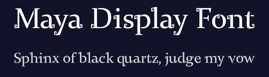 Maya Display Font by Igor Grovich — Display Font — thumbnail 2