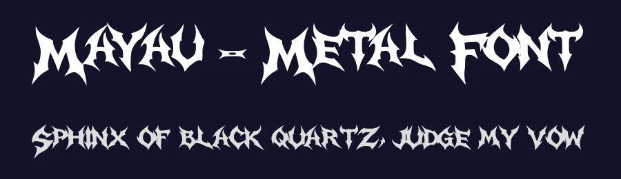 Mayau – Metal Font by idealeksis — Display Font — thumbnail 2