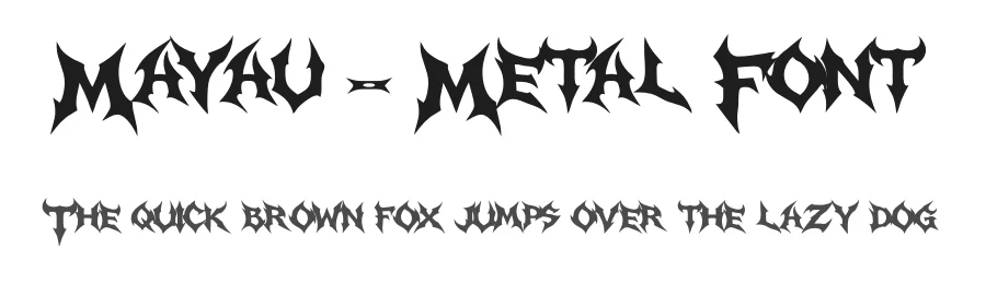 Mayau โ Metal Font by idealeksis โ Display Font