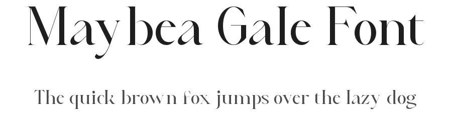 Maybea Gale Font by noahtype — Display Font