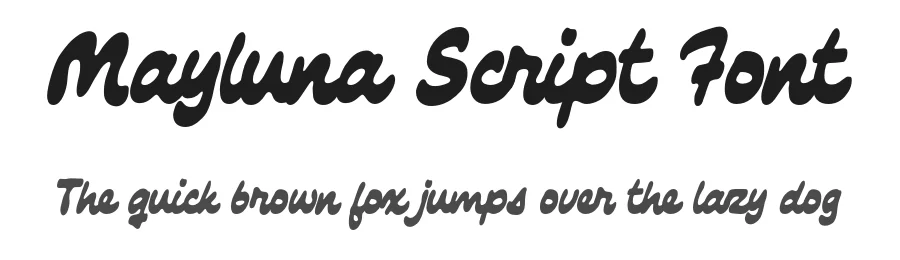 Mayluna Script Font by zarmatype — Script Handwritten Font