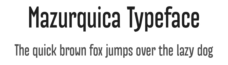 Mazurquica Typeface by Typeface — Sans Serif Font