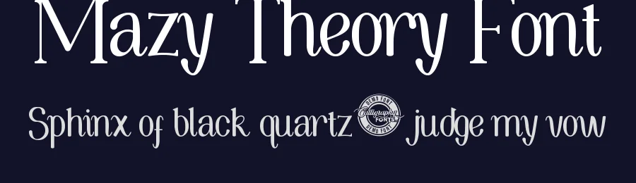 Mazy Theory Font by CalligraphyFonts.net — Serif Font — thumbnail 2